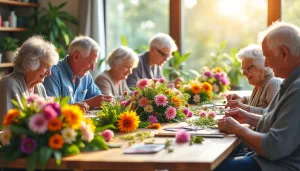 Art floral pour seniors : une activité apaisante et pleine de créativité