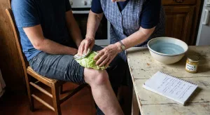 Genou gonflé : remèdes de grand-mère efficaces pour soulager à la maison