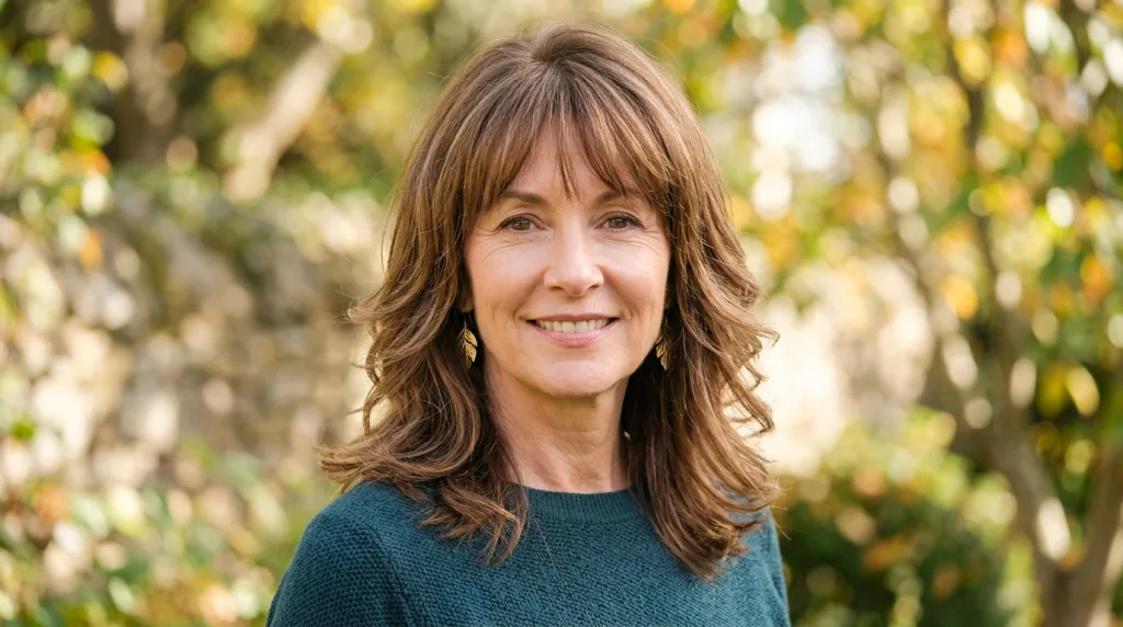 découvrez nos conseils pour adopter une coupe de cheveux mi-longue dégradée et effilée avec frange, idéale pour les femmes de 50 ans qui souhaitent un look moderne et élégant.
