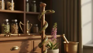 Caducée pharmacie : histoire et symbolique du serpent enroulé